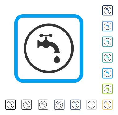 Musluk suyu vektör simge çerçeveli