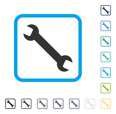 İngiliz anahtarı vektör simge çerçeveli