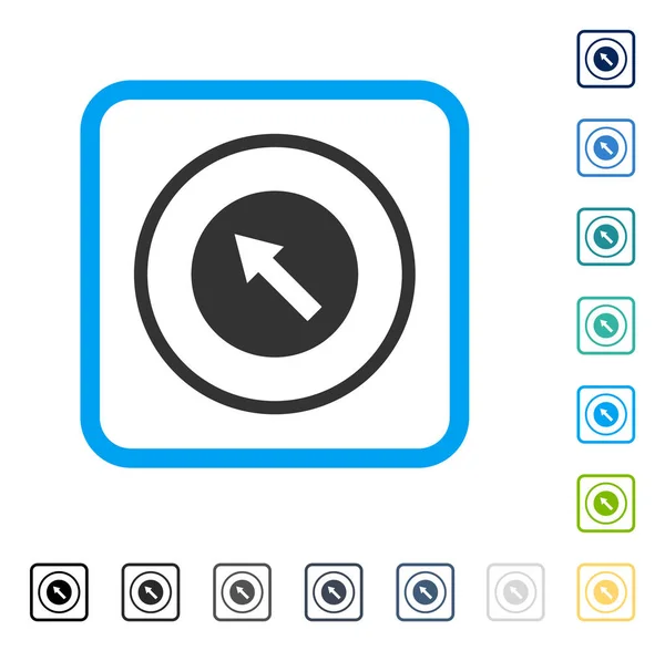 左上の丸い矢印フレーム ベクトルのアイコン — ストックベクタ