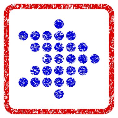 Noktalı ok doğru Grunge simgesi çerçeveli