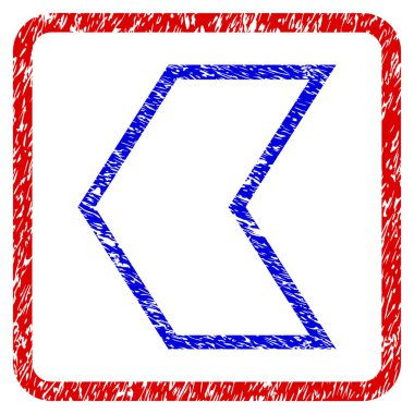 Ok ucu sol Grunge simgesi çerçeveli