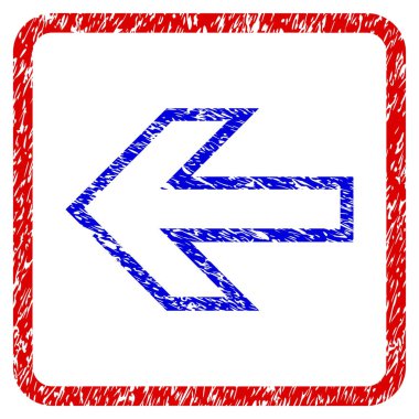 Ok sol Grunge simgesi çerçeveli