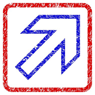 Şu Grunge yukarı ok simgesi çerçeveli