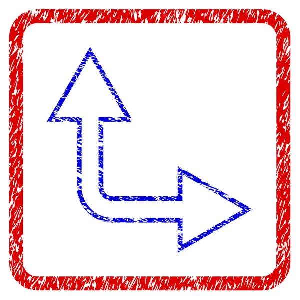 Elección flecha hacia arriba Grunge enmarcado icono — Archivo Imágenes Vectoriales