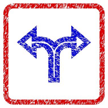 Birleşim sol sağ Grunge simgesi çerçeveli