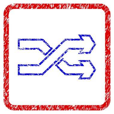 Mix okları yatay Grunge simgesi çerçeveli