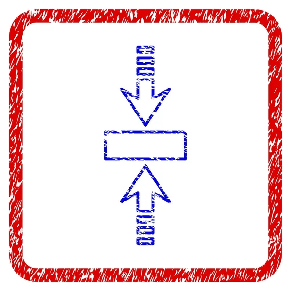Druk verticale Grunge ingelijst pictogram — Stockvector