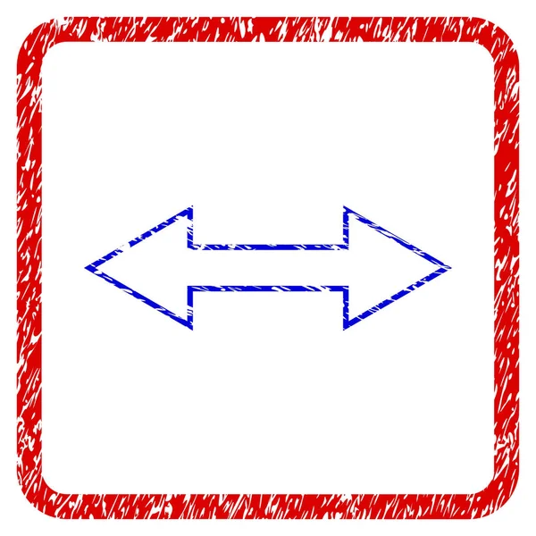 Flip horizontale Grunge ingelijste pictogram — Stockvector