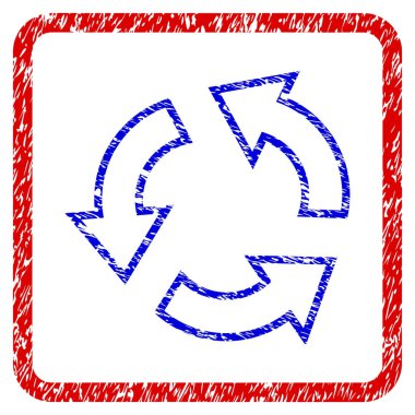 Geri dönüşüm Grunge çerçeveli simgesi