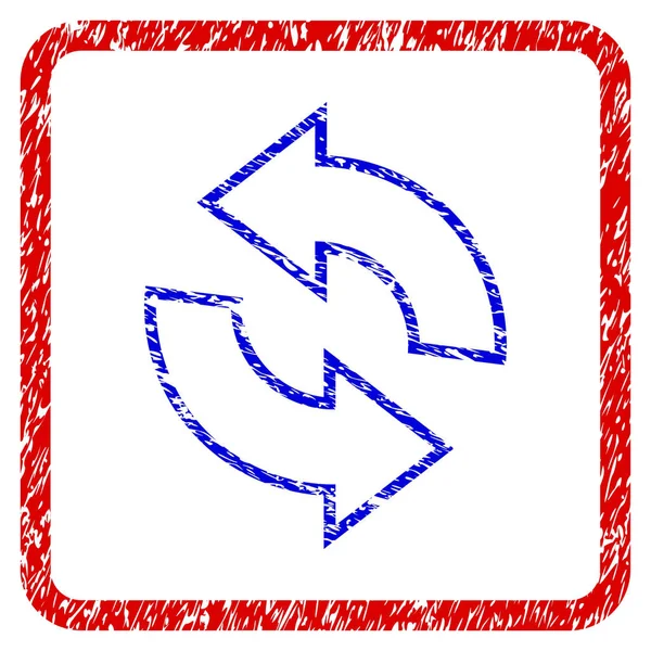 Roteren Grunge ingelijst pictogram — Stockvector