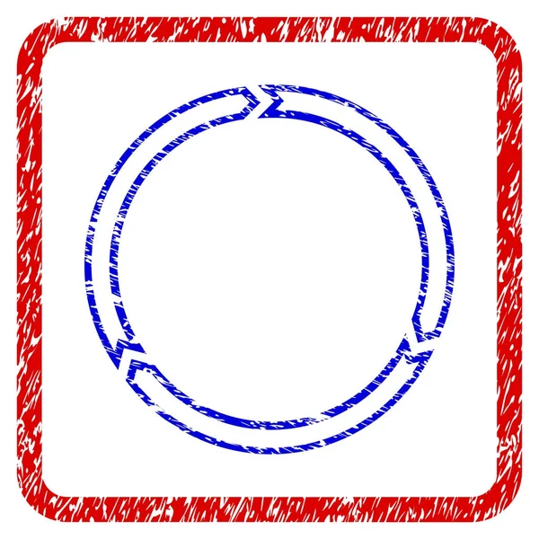 Rotation Circle Grunge gerahmte Ikone — Stockvektor