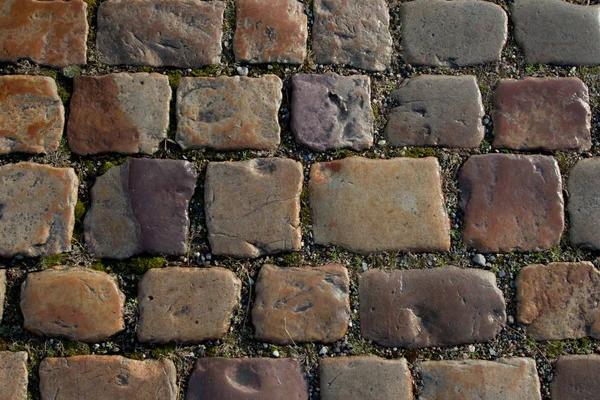 Коричневый Камень Квадратные Тротуары Фон — стоковое фото