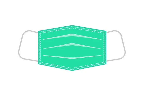 Beyaz arka planda izole edilmiş hijyen maskesi. Renk tasarımı. Tıbbi maske vektör resimleme simgesi.
