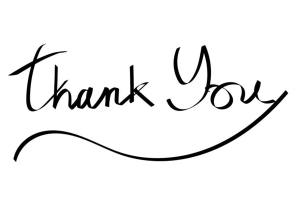 Teşekkürler el yazısı, Metin beyaz arkaplan, vektör illüstrasyon tasarımı selamlama için teşekkürler, afiş,