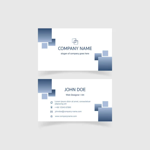 Modern ve temiz bir kartvizit şablonu. Renkli ve uyumlu kompozisyon. Vektör illüstrasyonu E10.