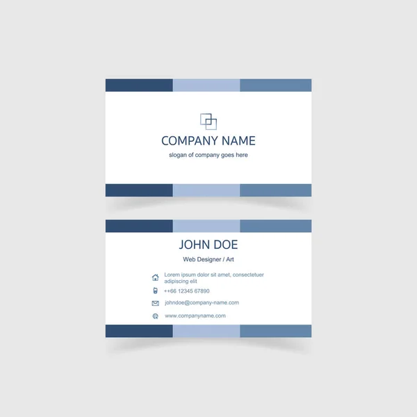 Modern ve temiz bir kartvizit şablonu. Renkli ve uyumlu kompozisyon. Vektör illüstrasyonu E10.