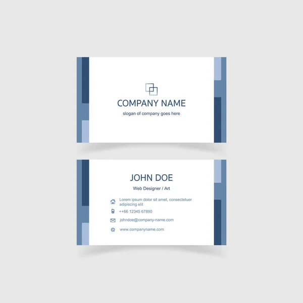 Modern Clean Business Card Template Color Harmonious Composition Vector Illustration — Stock Vector