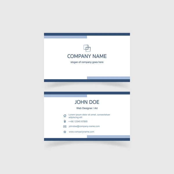 Modern ve temiz bir kartvizit şablonu. Renkli ve uyumlu kompozisyon. Vektör illüstrasyonu E10.