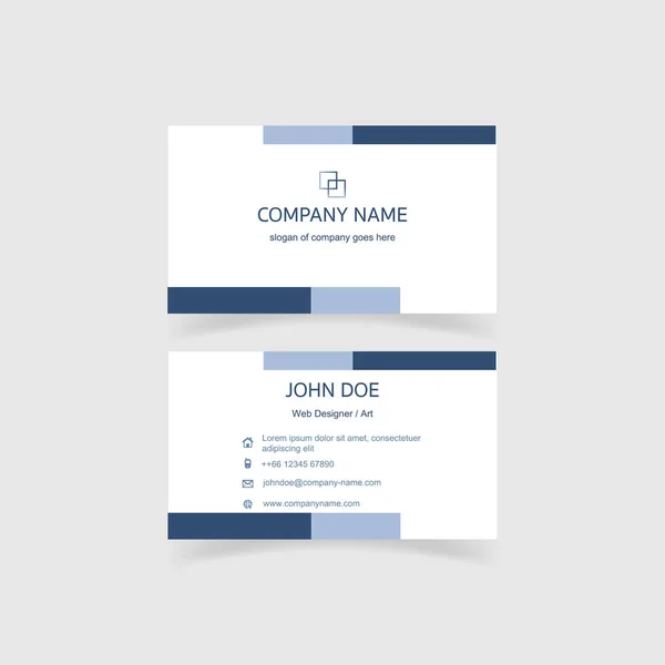 Modern ve temiz bir kartvizit şablonu. Renkli ve uyumlu kompozisyon. Vektör illüstrasyonu E10.