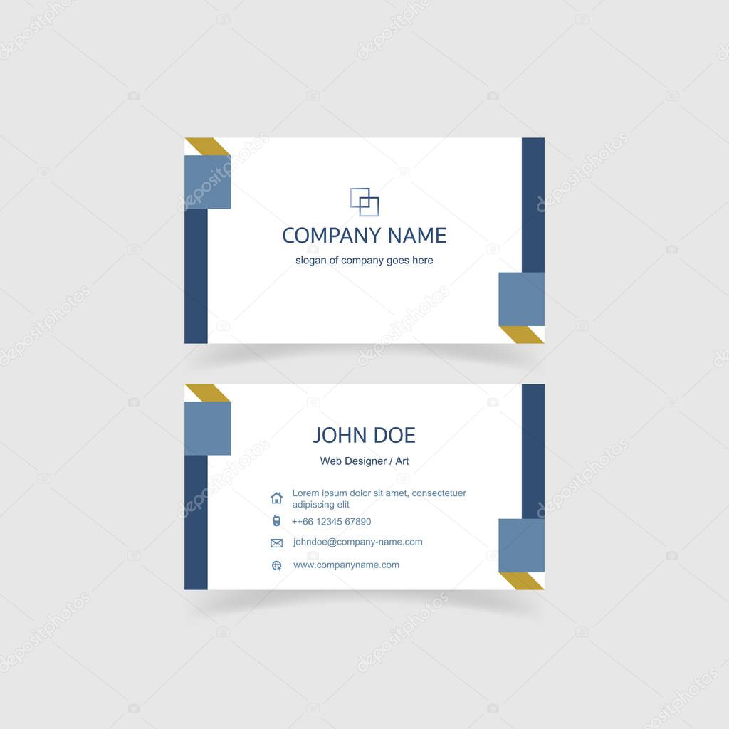 Modern and clean business card template. Color and harmonious composition. Vector illustration eps10.