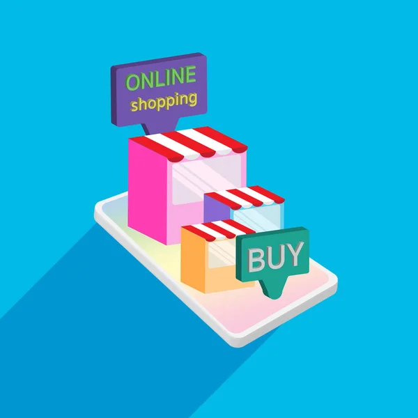 Mobil Uygulama ya da Web sitesi, İş ve Dijital pazarlama konsepti, E-Ticari Telefon İnternet afiş şablonları, Vektör illüstrasyon tasarımı,