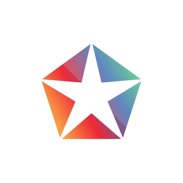 Geometrische ontwerpsjabloon met Star-logo — Stockvector