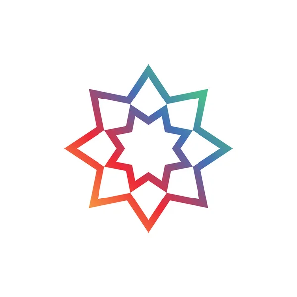 Modello di design del logo Geometric Star — Vettoriale Stock