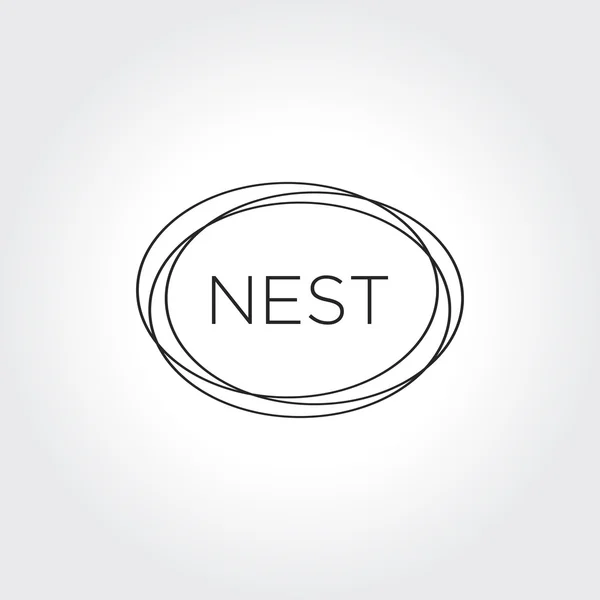 Koncepcja logo wektor Nest — Wektor stockowy