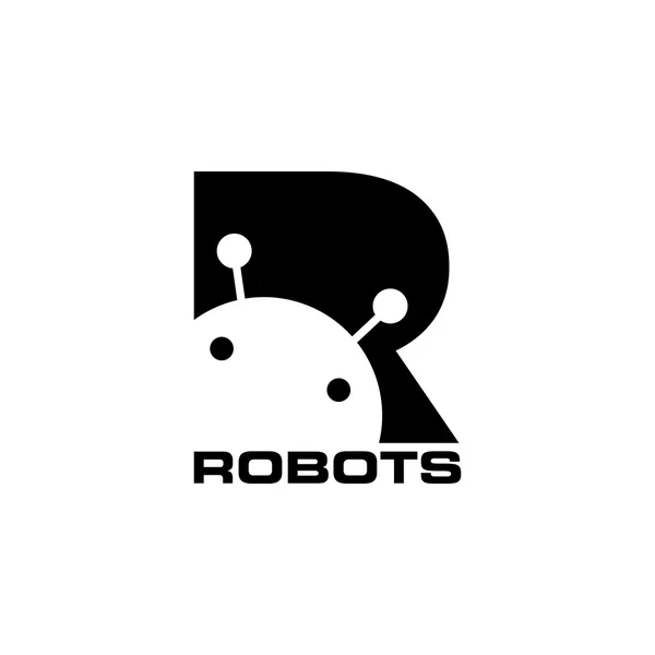 Huruf R untuk Konsep Robotik - Stok Vektor