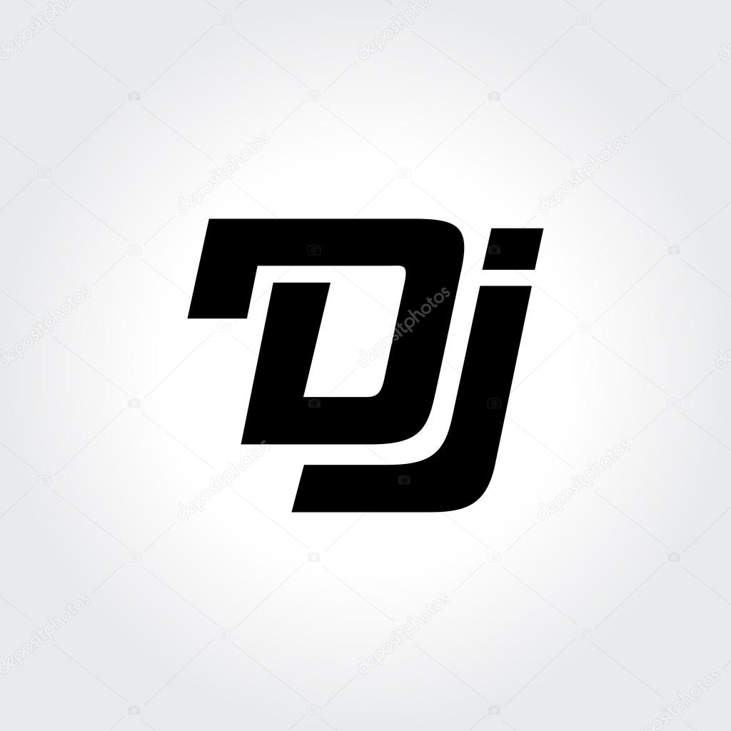 DJ logo design. Creative typography treatment in black and white ...