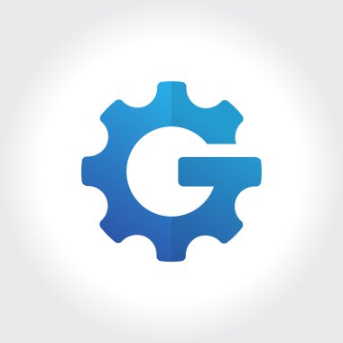 Şık dişli sembolü. Vektör çizim