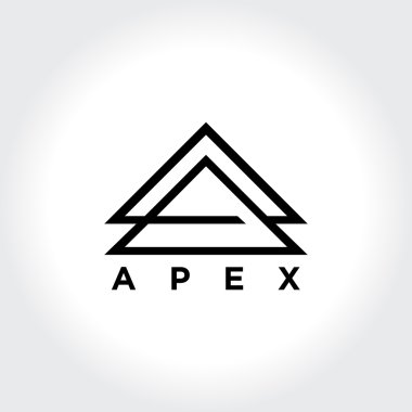 Apex Symbol. Overlay triangle lines. Creative Design vector clipart