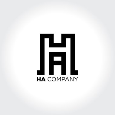 Stilize mektup H. yaratıcı tasarım vektör