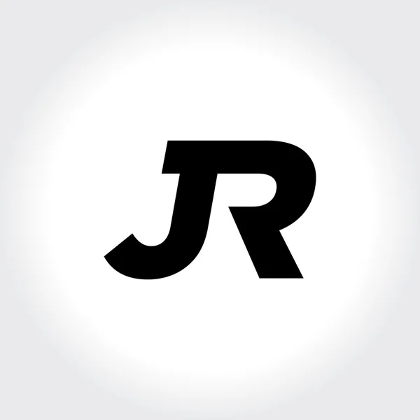 Jr kezdeti monogram kör logó — Stock Vector