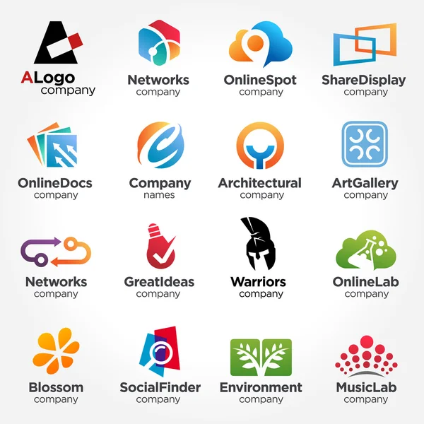 Logo toplama vol.2 soyut geometrik şekil simgesini ayarla