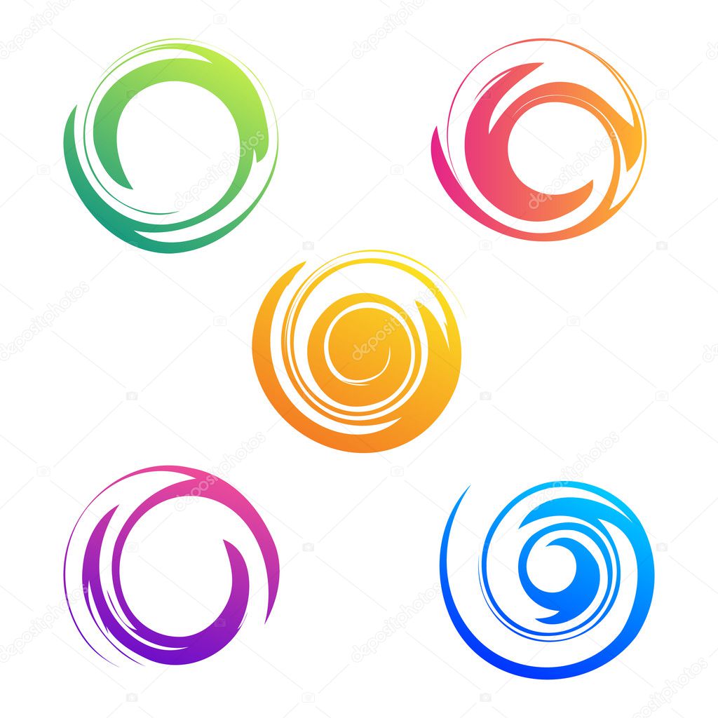 abstract swirl tornado of moving circles