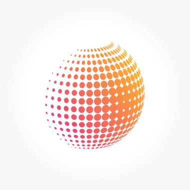 Yaratıcı soyut, canlı ve renkli simge küre Küre