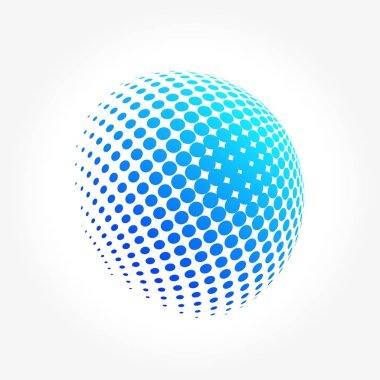 Yaratıcı soyut, canlı ve renkli simge küre Küre
