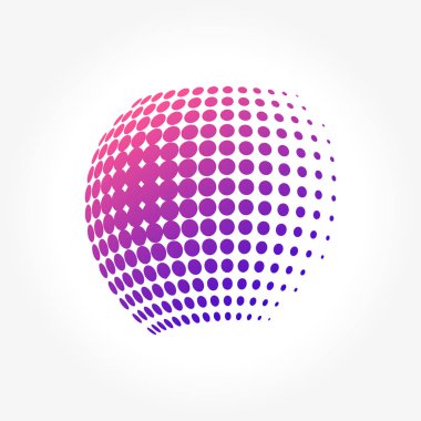 Yaratıcı soyut, canlı ve renkli simge küre Küre