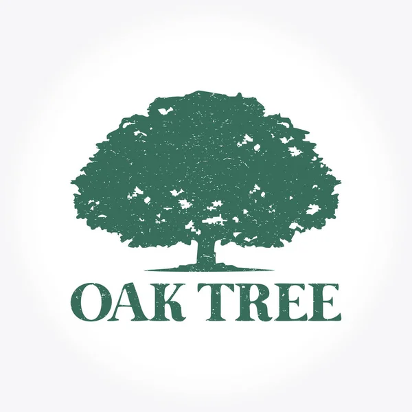 緑のオークの木 — ストックベクタ