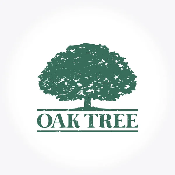 緑のオークの木 — ストックベクタ