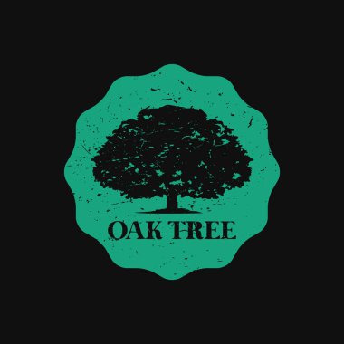 Meşe ağacı Logo koyu arka plan