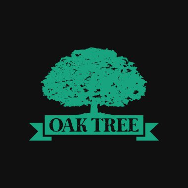 Meşe ağacı Logo koyu arka plan