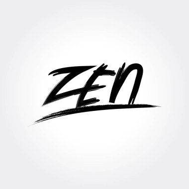 Zen fırça vektör çizim el çekilmiş