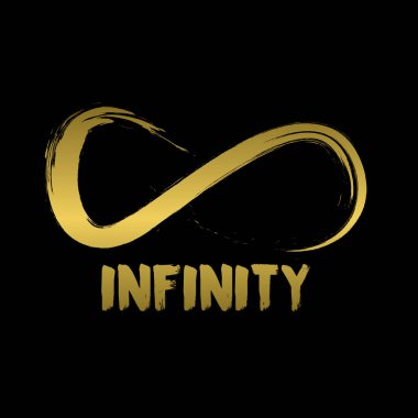 Sonsuzluk simgesi. Elle çizilmiş Logo kavramı