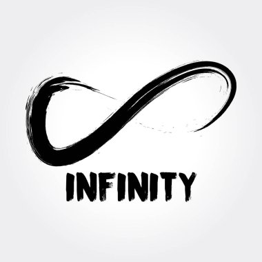 Sonsuzluk simgesi. Elle çizilmiş Logo kavramı