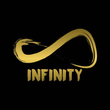 Sonsuzluk simgesi. Elle çizilmiş Logo kavramı