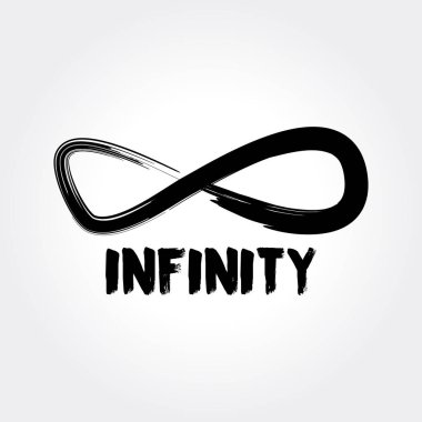 Sonsuzluk simgesi. Elle çizilmiş Logo kavramı