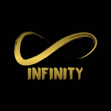 Sonsuzluk simgesi. Elle çizilmiş Logo kavramı