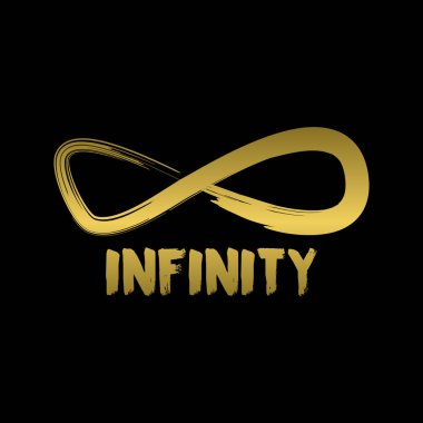 Sonsuzluk simgesi. Elle çizilmiş Logo kavramı